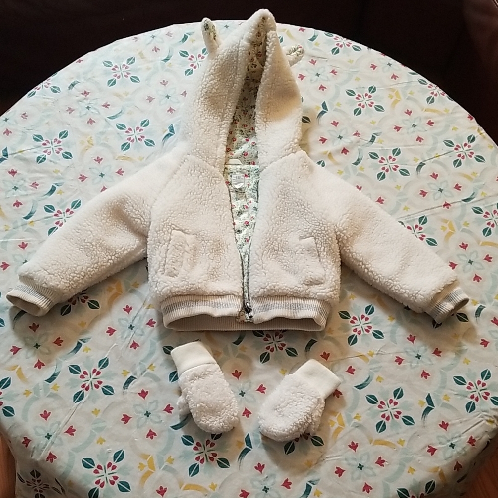 GAP Fleece Jacket With Floral Lining - Sarah Jessica Parker Line - Size 3 Years